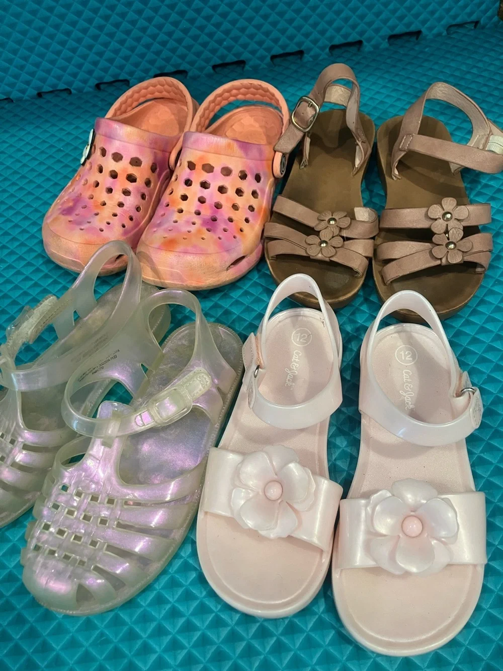 Big Girls Sandals | Bundle of Four Pairs | 12